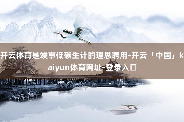 开云体育是竣事低碳生计的理思聘用-开云「中国」kaiyun体育网址-登录入口